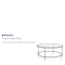 Flash Furniture Round Glass Coffee Table with Matte Black Frame NAN-JN-21750CT-BK-GG - alternate 3